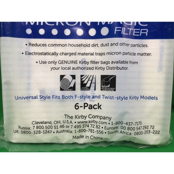 Kirby Vacuum Micron Magic Filter 6 pack Sealed - Picture 3 of 3
